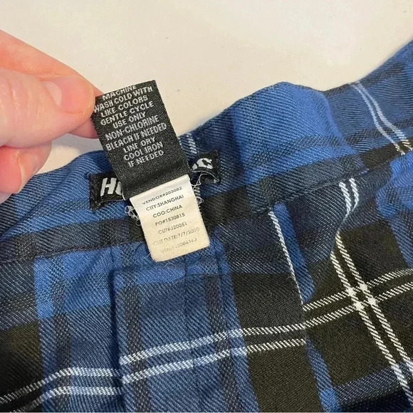 Hot Topic Blue Plaid Double Buckle Pleated Mini Skirt Size 3X Schoolgirl Goth - Picture 4 of 7